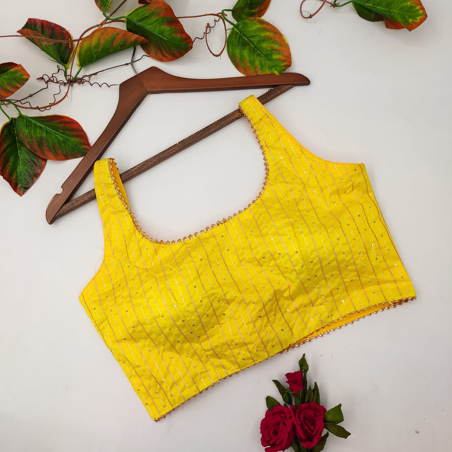 Bollywood Fancy Party Wear Gota Lining Design Blouse Collection